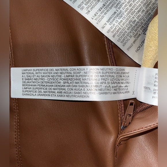 NWOT Zara Faux Leather Pants with Slit - Picture 8 of 8